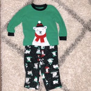 Carter’s 2-Piece Fleece boy Polar Bear pajamas, Size 3T